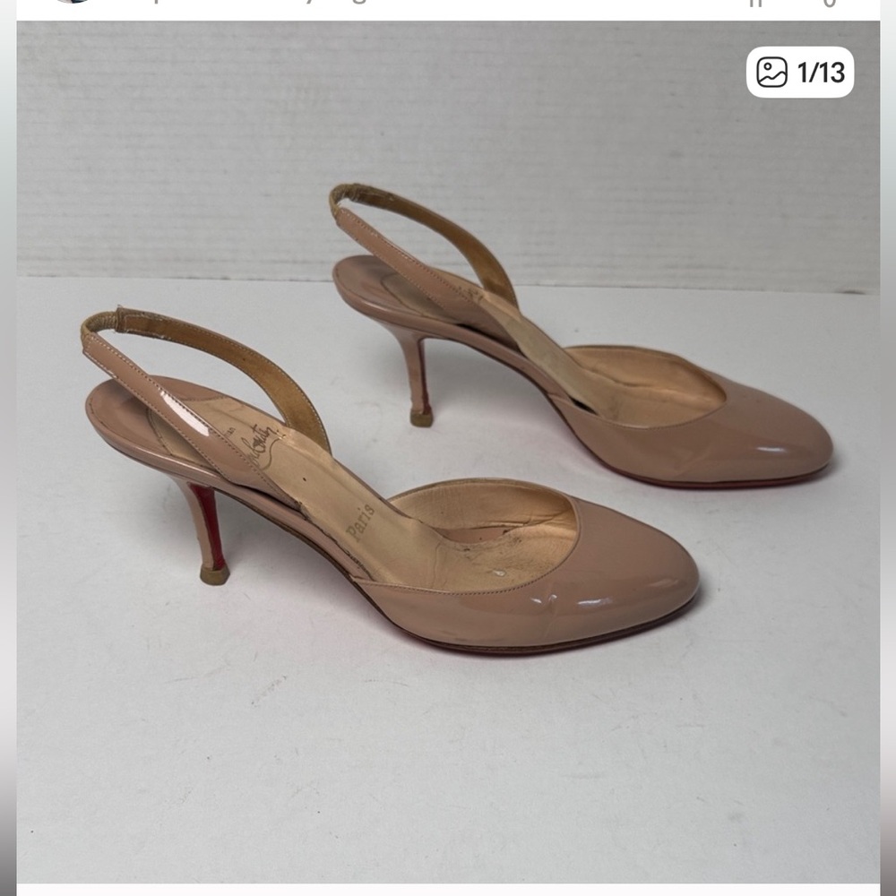 Christian Louboutin Nude Heels with Red Soles